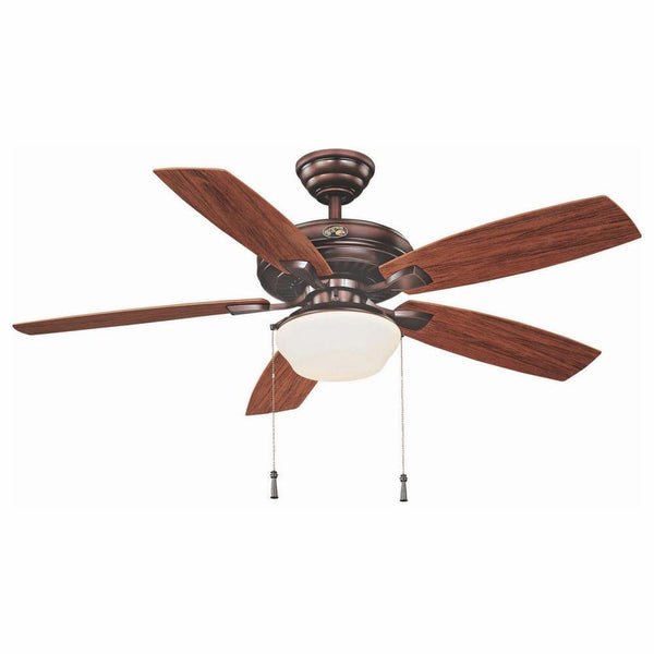 Gazebo 52 in. LED Indoor/Outdoor Natural Iron Ceiling Fan with Light Kit by Hampton Bay