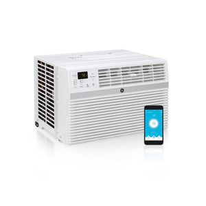 GE 10,200 BTU 115-Volt Smart Window Air Conditioner with Remote in Gray