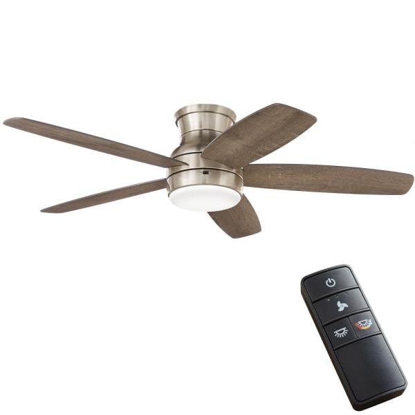 Ashby Park 52 in. White Color Changing Integrated LED Brushed Nickel Ceiling Fan with Light Kit and Remote Control by Home Decorators Collection