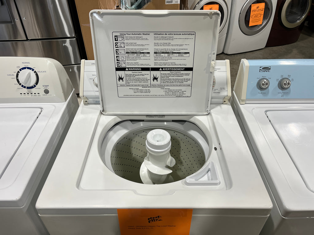 whirlpool commercial quality super capacity plus