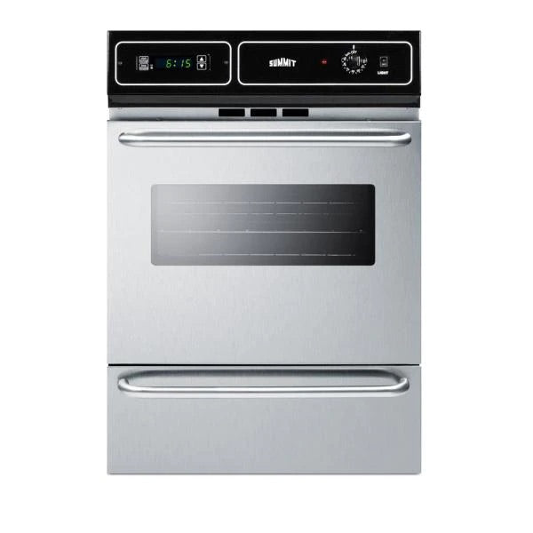 Summit Appliance 24 in. Single Gas Wall Oven in Stainless Steel