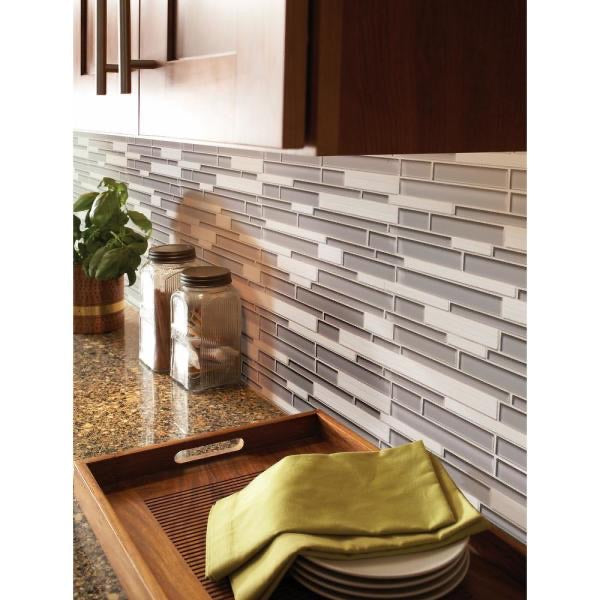 Metro Glacier Interlocking 12 in. x 12 in. x 8 mm Glass Stone Mesh-Mounted Mosaic Tile (11 sq. ft./11 pc. case) by MSI