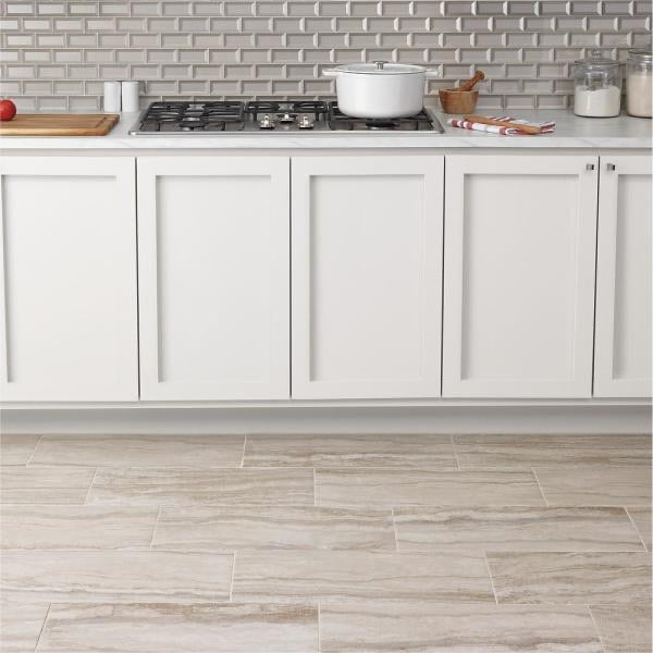 Vettuno Greige 12 in. x 24 in. Glazed Porcelain Floor and Wall Tile (62.40 sq. ft. / 4 case) by Marazzi