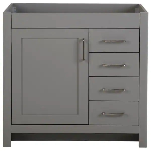 Home Decorators Collection Westcourt 36 in. W x 21 in. D x 34 in. H Bath Vanity Cabinet Only in Sterling Gray