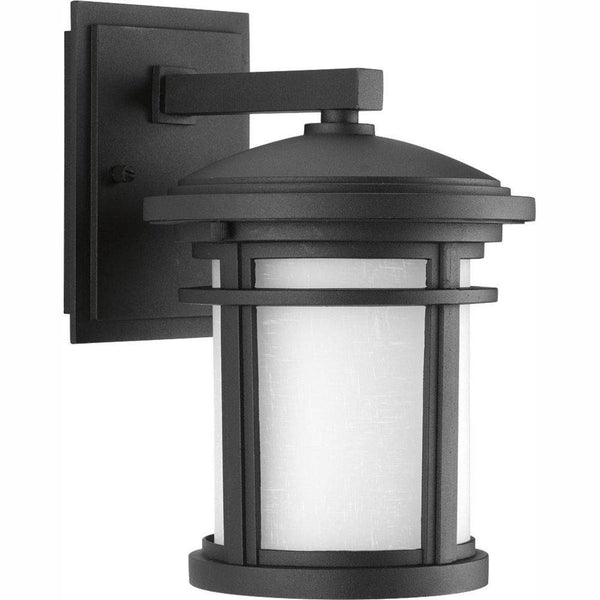 Wish Collection 1-Light 12.5 in. Outdoor Textured Black LED Wall Lantern Sconce by Progress Lighting