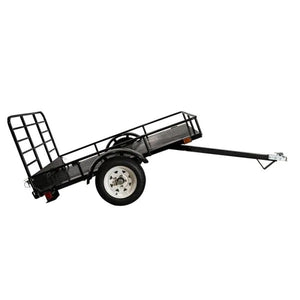 4 ft. x 6 ft. 1,295 lbs. Payload Capacity Open Rail Steel Utility Flatbed Trailer by Detail K2