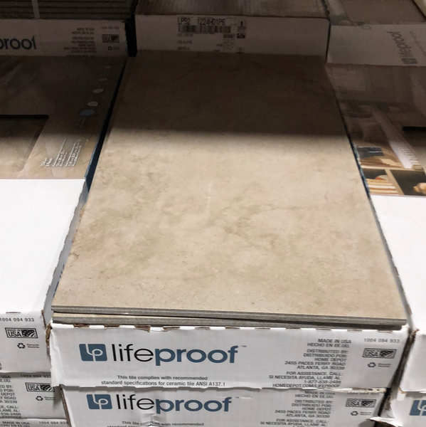 LifeProof Limestone 12-In X 24-In Glazed Porcelain Tile (405.6 sqft. / 26 cases)