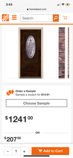 37.5 in. x 81.625 in. Silverdale Patina 3/4 Oval Lite Stained Chestnut Mahogany Left-Hand Fiberglass Prehung Front Door by Feather River Doors