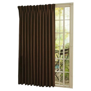 Eclipse Thermal Patio Door 84-in Espresso Polyester Blackout Single Curtain Panel