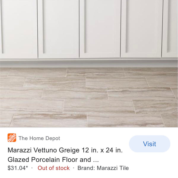 Vettuno Greige 12 in. x 24 in. Glazed Porcelain Floor and Wall Tile (62.40 sq. ft. / 4 case) by Marazzi