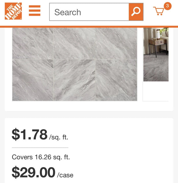 20 in. x 20 in. Gray Marble Glazed Porcelain Floor and Wall Tile (178.80 sq. ft. / 11 cases) by Daltile