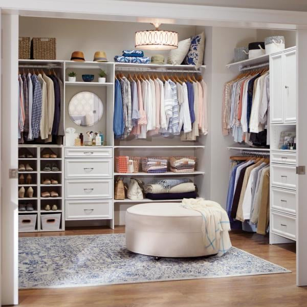 Selectives 84 in. W - 120 in. W White Wood Closet System by ClosetMaid
