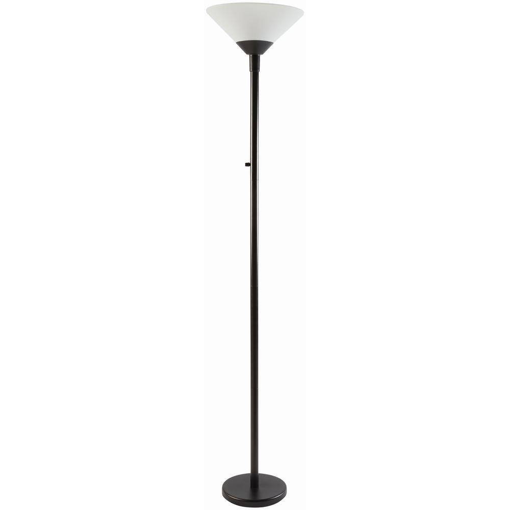 71.5 in. Black Floor Lamp by Hampton Bay
