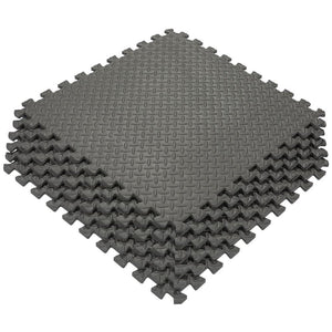 Multi-Purpose Black 24 in. x 24 in. EVA Foam Interlocking Anti-Fatigue Exercise Tile Mat (6-Pack) by Ottomanson