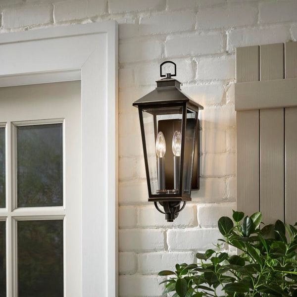 Williamsburg Gas Style 2-Light Outdoor Wall Mount Coach Light Sconce by Home Decorators Collection
