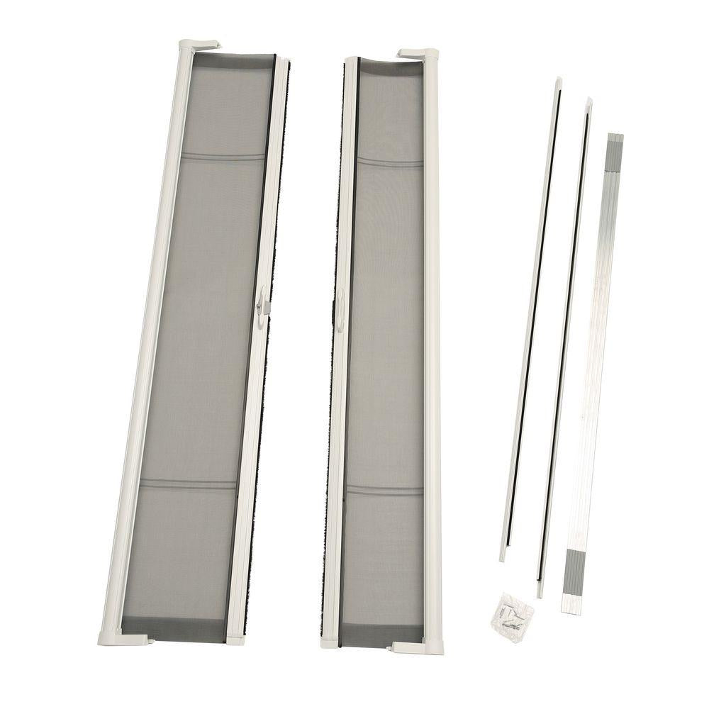 LARSON 72 in. x 80 in. Brisa White Standard Height Double Door Kit Retractable Screen Door