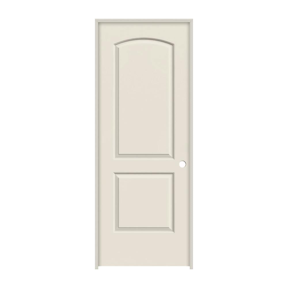 JELD-WEN 32 in. x 80 in. Continental Primed Left-Hand Smooth Solid Core Molded Composite MDF Single Prehung Interior Door