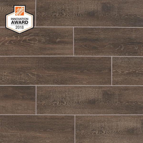 Coffee Wood 6 in. x 24 in. Glazed Porcelain Floor and Wall Tile (436.50 sq. ft. / 30 case) by Lifeproof