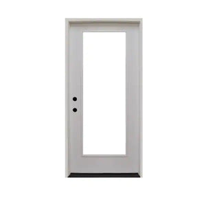 Steves & Sons 28 in. x 80 in. Reliant Series Full Lite White Primed Fiberglass Prehung Front Door