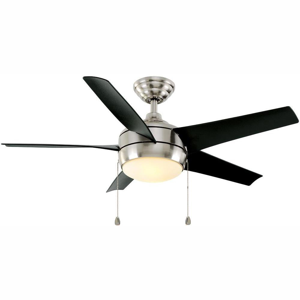 Windward 44 in. LED Brushed Nickel Ceiling Fan with Light Kit by Home Decorators Collection