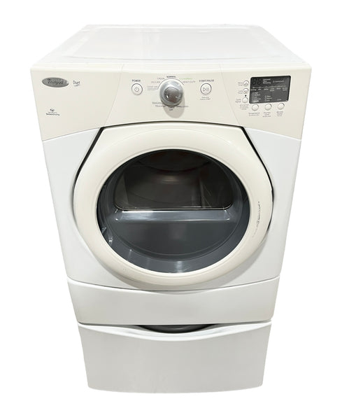USED: Whirlpool Duet HE 7.0 Cu. Ft. Front Load Gas Dryer with Pedestal