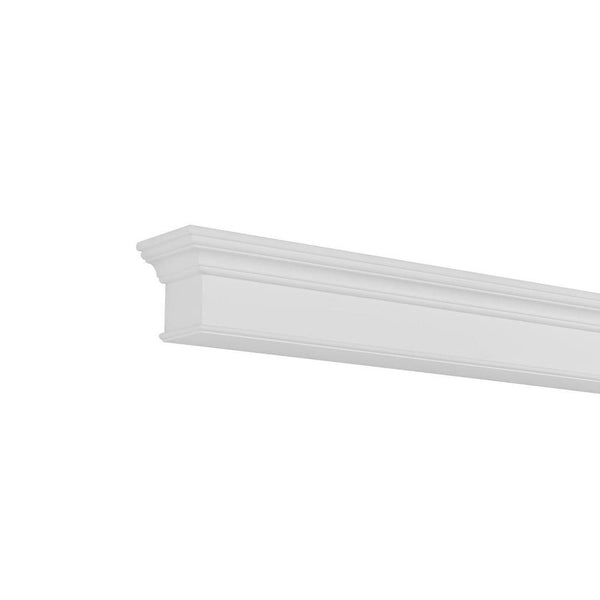 Henry 6 ft. White Paint MDF Distressed Cap-Shelf Mantel by Pearl Mantels