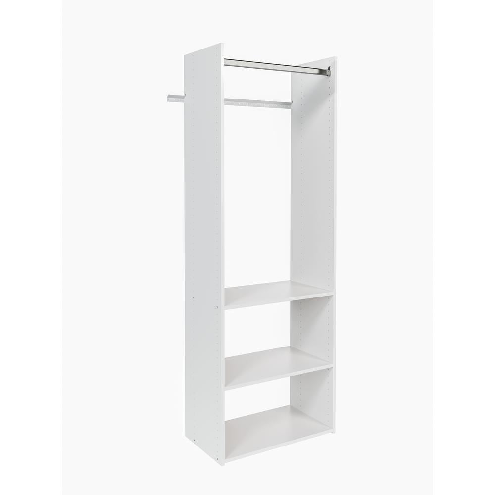 Closet Evolution Hanging Starter 25 in. W White Wood Closet Tower System