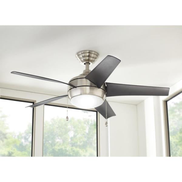 Windward 44 in. LED Brushed Nickel Ceiling Fan with Light Kit by Home Decorators Collection