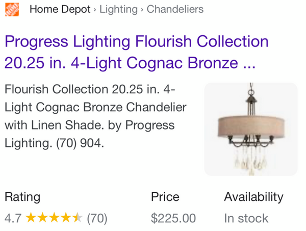 Flourish Collection 20.25 in. 4-Light Cognac Bronze Chandelier with Linen Shade by Progress Lighting