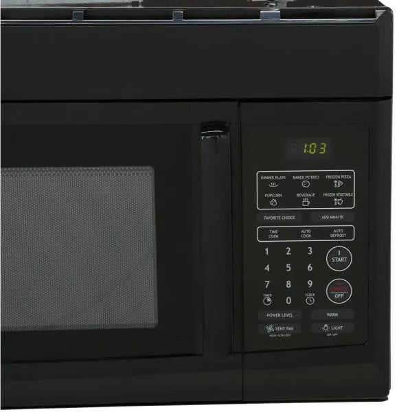 NEW: 1.6 cu. ft. Over the Range Microwave in Black By Magic Chief