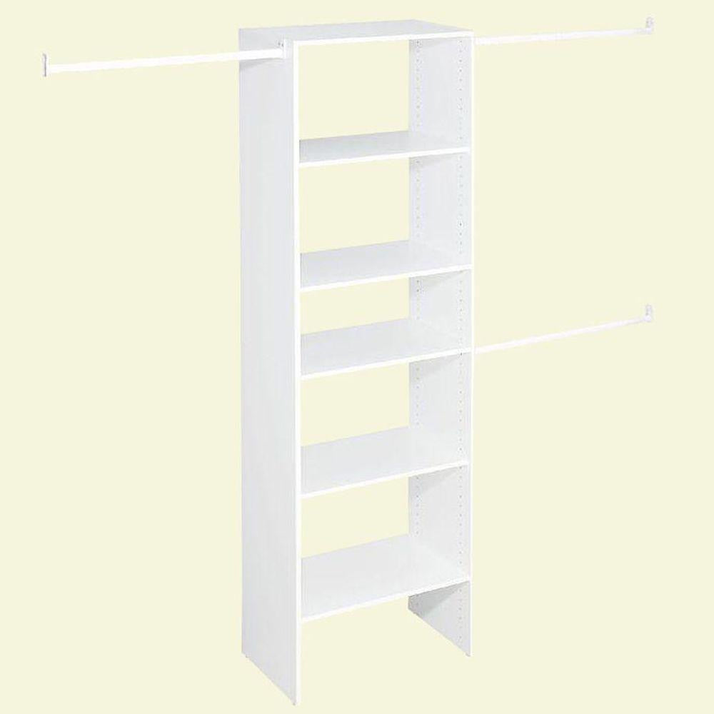 Selectives 84 in. W - 120 in. W White Wood Closet System by ClosetMaid