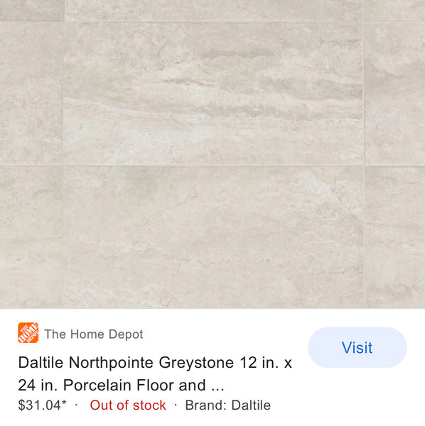 Northpointe Greystone 12 in. x 24 in. Porcelain Floor and Wall Tile (46.80 sq. ft. / 3 case) by Daltile