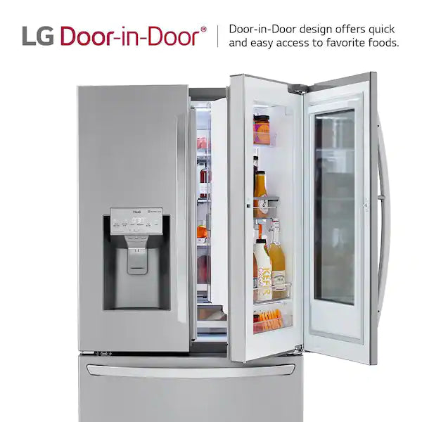 NEW: LG Electronics 30 cu. ft. French Door Smart Refrigerator, InstaView Door-In-Door, Dual Ice with Craft Ice in PrintProof Stainless Steel