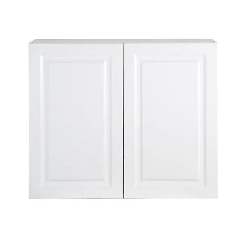 White Raised Panel 36x30x12 in. Wall Cabinet in White by Hampton Bay