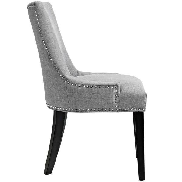 Marquis Light Gray Fabric Dining Chair by MODWAY (Set of 2)