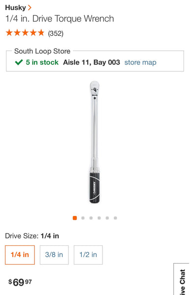 Husky 1/4 in. Drive Torque Wrench