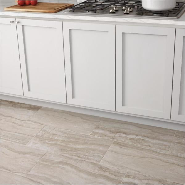 Vettuno Greige 12 in. x 24 in. Glazed Porcelain Floor and Wall Tile (312 sq. ft. / 20 cases) by Marazzi