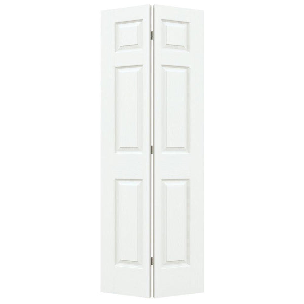JELD-WEN 36 in. x 80 in. Colonist White Painted Textured Molded Composite MDF Closet Bi-Fold Door
