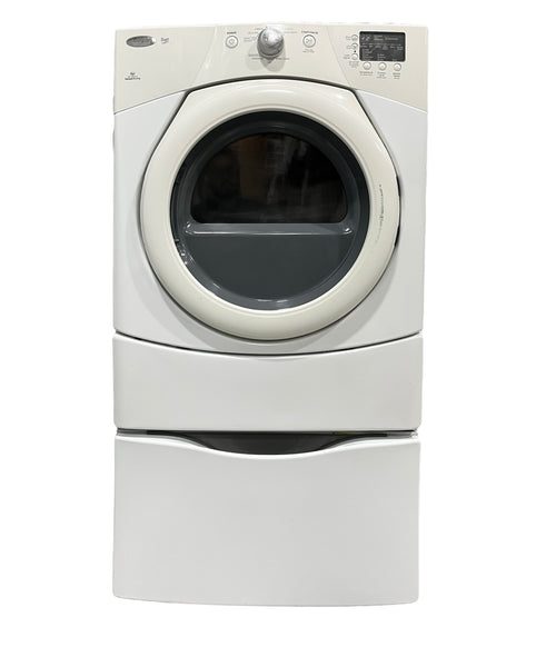 USED: Whirlpool Duet HE 7.0 Cu. Ft. Front Load Gas Dryer with Pedestal
