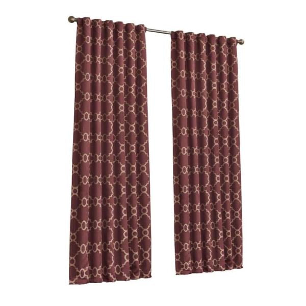 Correll Blackout Window Curtain Panel in Burgundy - 52 in. W x 95 in. L (2)