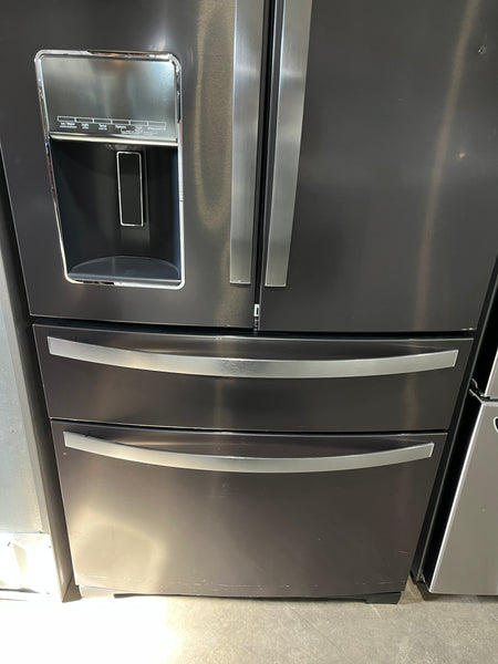 USED: Whirlpool  26.2-cu ft 4-Door French Door Refrigerator with Ice Maker (Fingerprint Resistant Black Stainless) MOD: WRX986SIHV