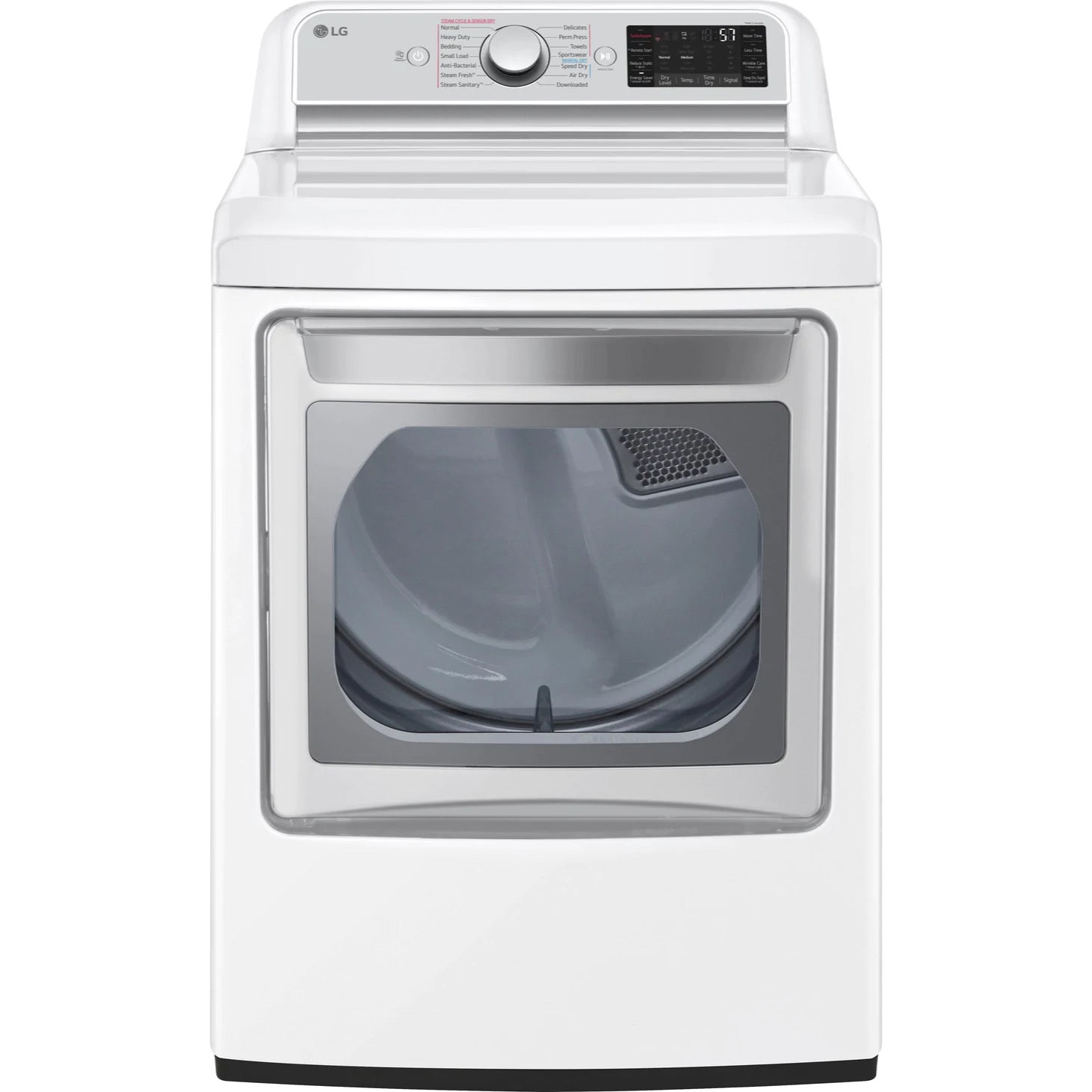 NEW: LG Electronics 7.3 cu. ft. Ultra Large White Smart Gas Vented Dryer with EasyLoad Door and Sensor Dry, ENERGY STAR