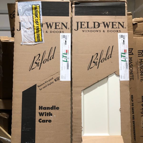 JELD-WEN 24 in. x 80 in. Birkdale Primed Smooth Hollow Core Molded Composite Interior Closet Bi-fold Door