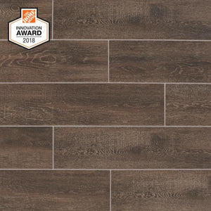 Coffee Wood 6 in. x 24 in. Glazed Porcelain Floor and Wall Tile (160.05 sq. ft. / 11 case) by Lifeproof