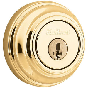 Kwikset 985 Series Polished Brass Double Cylinder Deadbolt Featuring SmartKey Security
