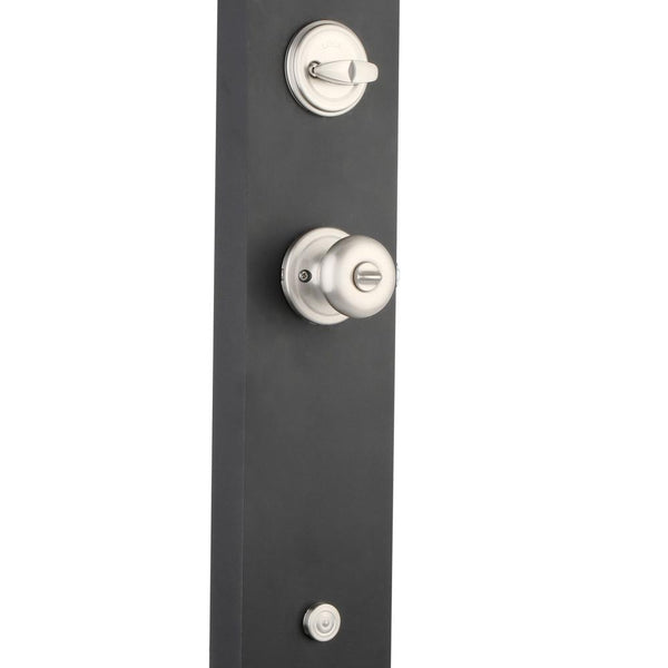 Kwikset Montara Satin Nickel Single Cylinder Door Handleset with Juno Entry Door Knob Featuring SmartKey Security