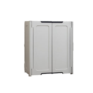 HDX 35 in. W 4 Shelf Plastic Multi-Purpose Cabinet in Gray