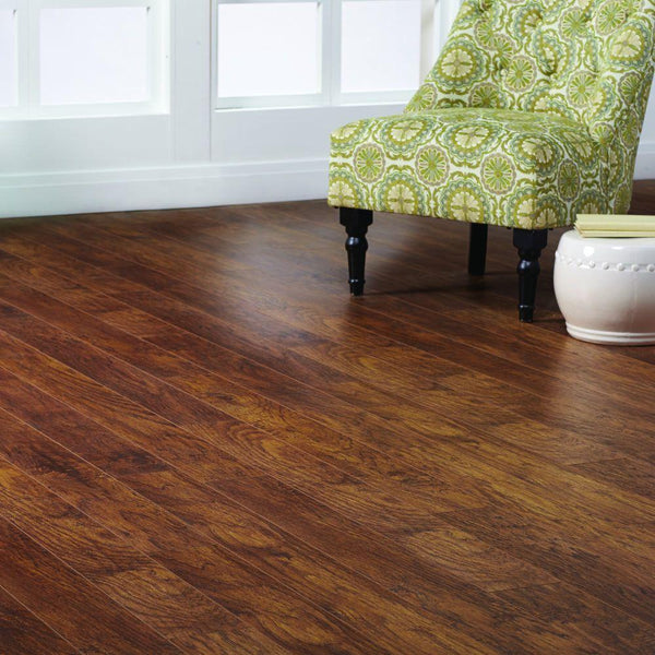 Home Decorators Collection Hand-Scraped Medium Hickory 12 mm Thick x 5-9/32 in. Wide x 47-17/32 in. Length Laminate Flooring (12.19 sq. ft. / case)