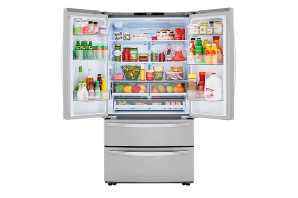 NEW: LG LMWS27626S 27 cu. ft. French Door Double Freezer PrintProof™ Stainless Steel Refrigerator