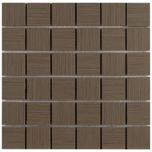 Metro Charcoal 12 in. x 12 in. x 10mm Matte Porcelain Mesh-Mounted Mosaic Tile (13 sq. ft. / 13 pc. ) by MSI